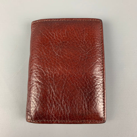 SCULLY Brown Textured Leather Bi-Fold Wallet