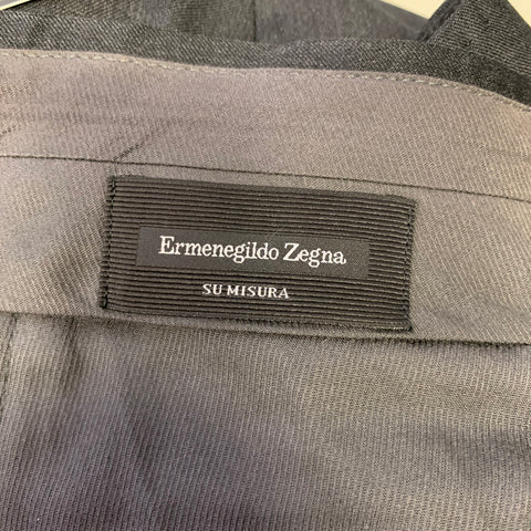 Pantalon habillé coupe slim en laine anthracite ERMENEGILDO ZEGNA Taille 32