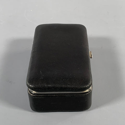 F.HAMMANN Black Silver Leather Jewelry Case Bags & Leather Goods