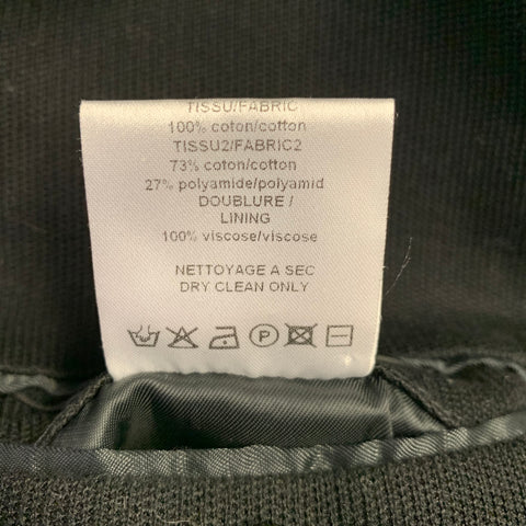 LANVIN Size 42 Black Mixed Fabrics Cotton Single breasted Jacket