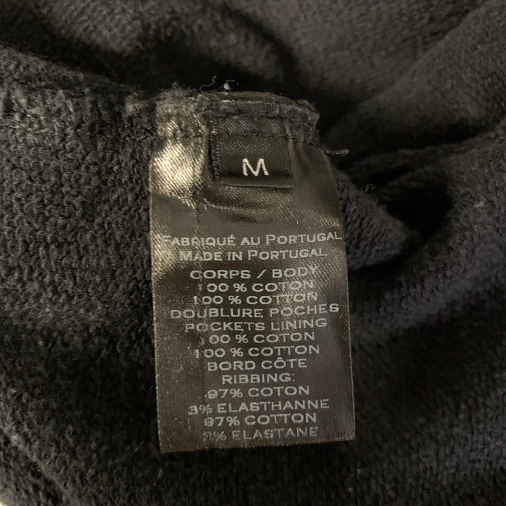 BALMAIN Size M Black Cotton Solid Joggers Casual Pants