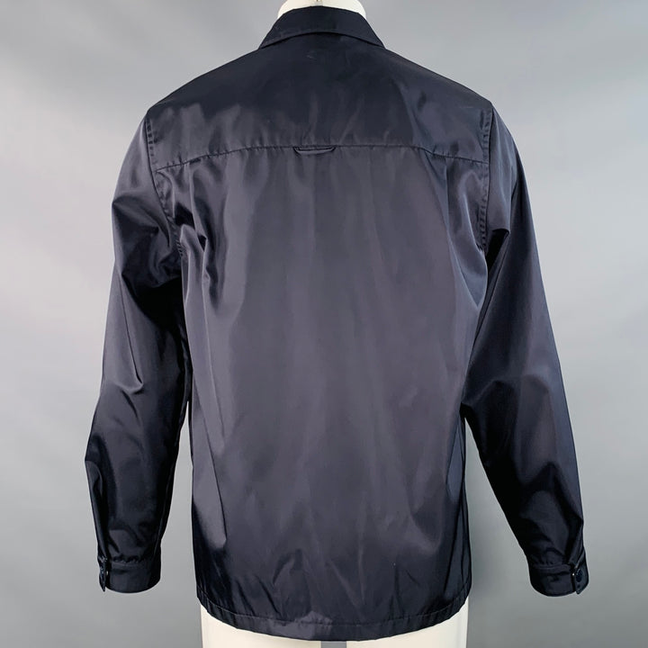 PRADA RE-NYLON Size S Navy Polyamide One Pocket Snaps Jacket