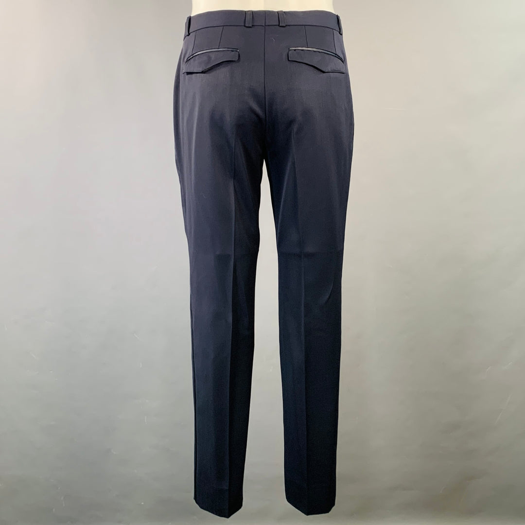 BURBERRY PRORSUM Size 40 Navy Wool Notch Lapel Tuxedo