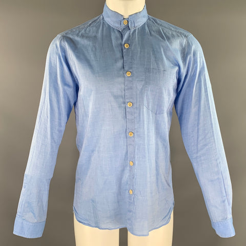 FREEMANS SPORTING CLUB Size M Blue Heather Cotton Long Sleeve Shirt