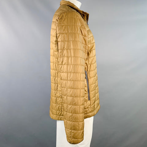PATAGONIA Size L Tan Quilted Polyester Puffer Jacket