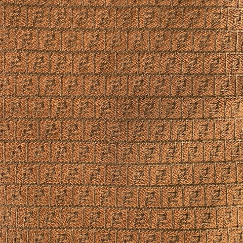 Cravate en soie jacquard FENDI marron et noir à logo
