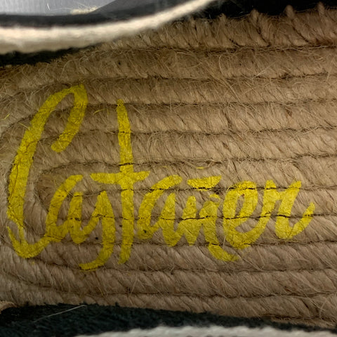 CASTANER Size 11 Black Beige Leather Espadrille Sneakers