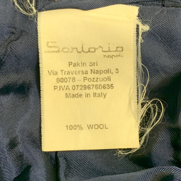 SARTORIO Size 44 Regular Navy Wool Notch Lapel Sport Coat