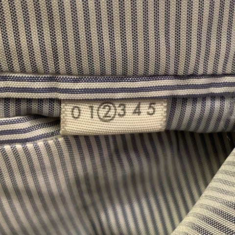 VESTE DE SPORT BAND OF OUTSIDERS EN LAINE RAYÉE BLEU MARINE ET GRISE, TAILLE 40 REGULAR, REVERS CRANTÉ