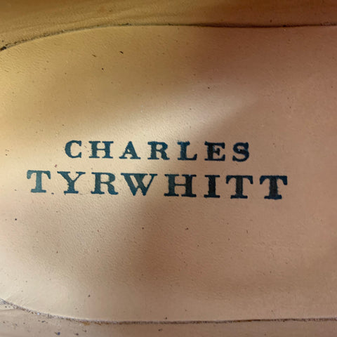 CHARLES TYRWHITT Size 9 Chocolate Brown Suede Tassels Slip On Loafers