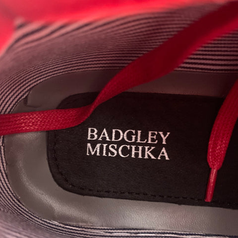 BADGLEY MISCHKA Size 10 Teddy Red Leather High Top Sneakers