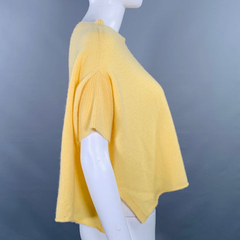 KRISTENSEN DU NORD Size 2 Yellow Cashmere Knit Cropped Casual Top
