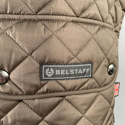 BELSTAFF Size 46 Brown Quilted Polyester Snaps Vest