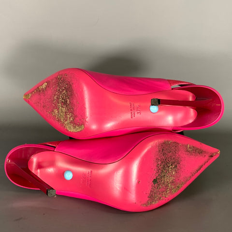 PHILIPPE MODEL Size 7.5 Pink Leather Slingback Pumps