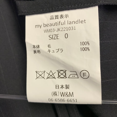 MY BEAUTIFUL LANDLET Size XS Black Stripe Wool Oversized Sport Coat