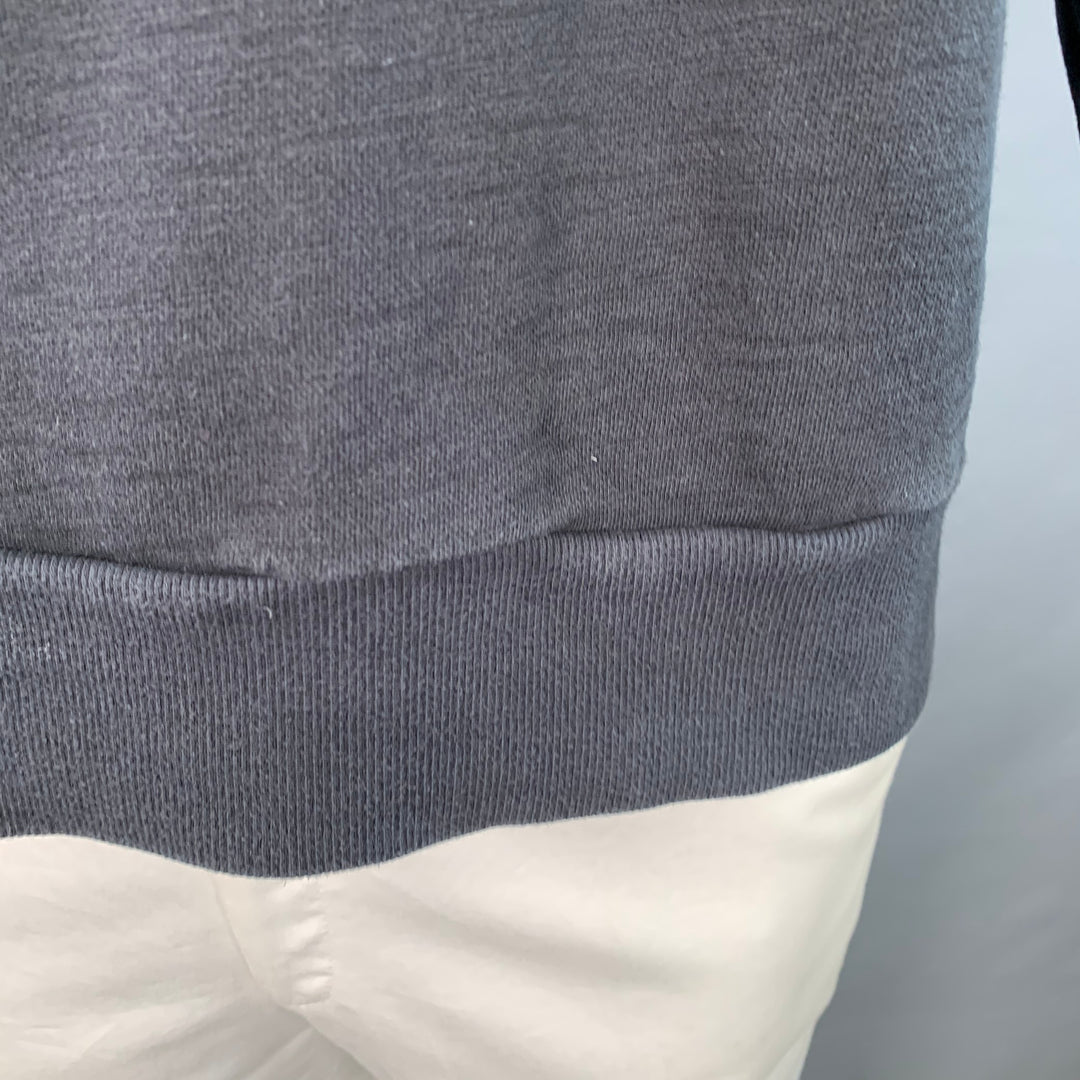 RAG & BONE Size XXL Yin Yang Black White Print Cotton Crew Neck Sweatshirt