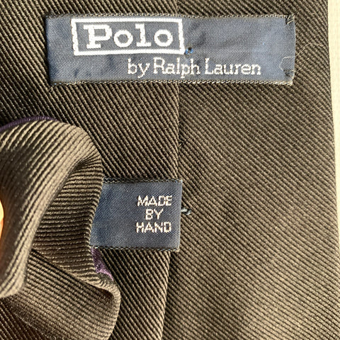 POLO Black Stripe Silk Tie