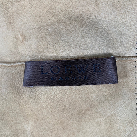 LOEWE Size One Size Camel Suede Calfskin Scarf