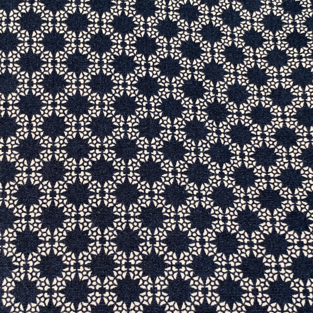 TED BAKER Size XL Navy White Geometric Cotton Point Collar Regular Fit Long Sleeve Shirt
