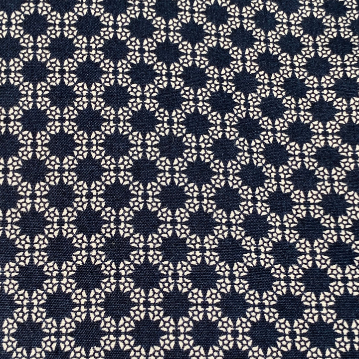 TED BAKER Size XL Navy White Geometric Cotton Point Collar Regular Fit Long Sleeve Shirt