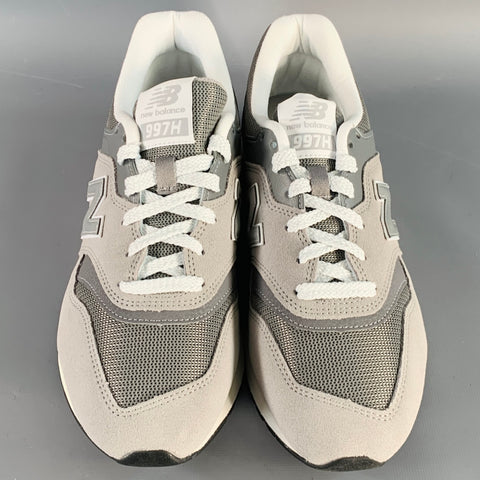 NEW BALANCE 2018 Size 7 997H Grey White Color Block Suede Lace-Up Sneakers
