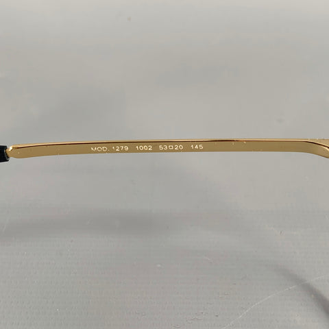 VERSACE Gold Black Metal Readers Frames