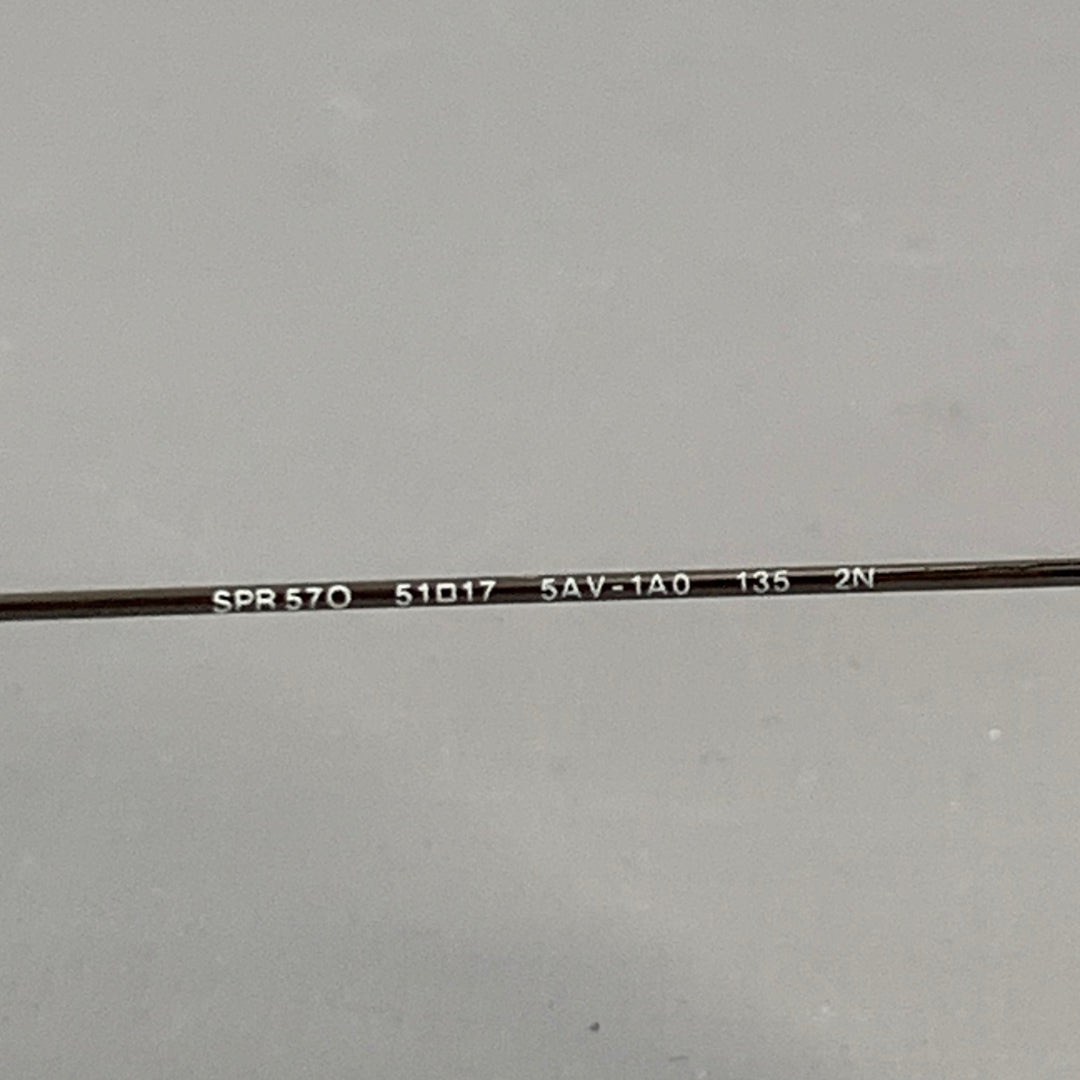 PRADA Silver Metal Square Semi Rimless Sunglasses