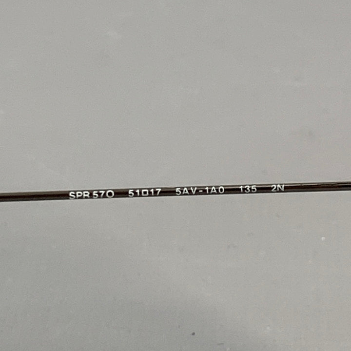 PRADA Silver Metal Square Semi Rimless Sunglasses