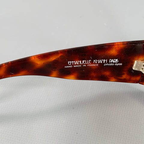 EMMANUELLE KHANH Brown Multicolour Studded Acetate Sunglasses