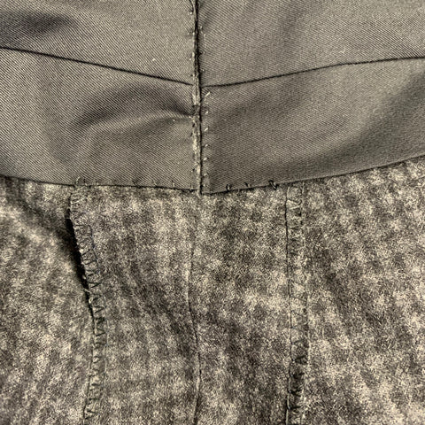 BAND OF OUTSIDERS Size 42 Grey Black Checkered Wool Blend Suit