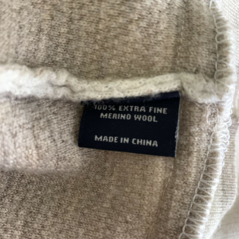 HART SCHAFFNER MARX Size M Cream Knit Wool Zip Up Jacket
