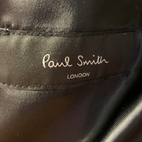 PAUL SMITH Size 38 Olive Green Wool Cashmere Peak Lapel Coat
