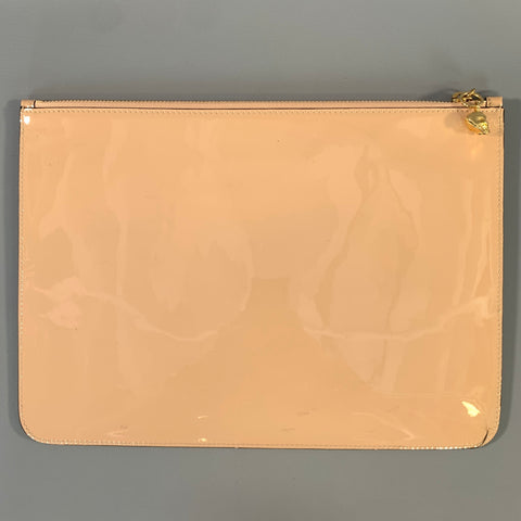 ALEXANDER MCQUEEN SS2019  Beige Nude Patent Leather Pouch Bag