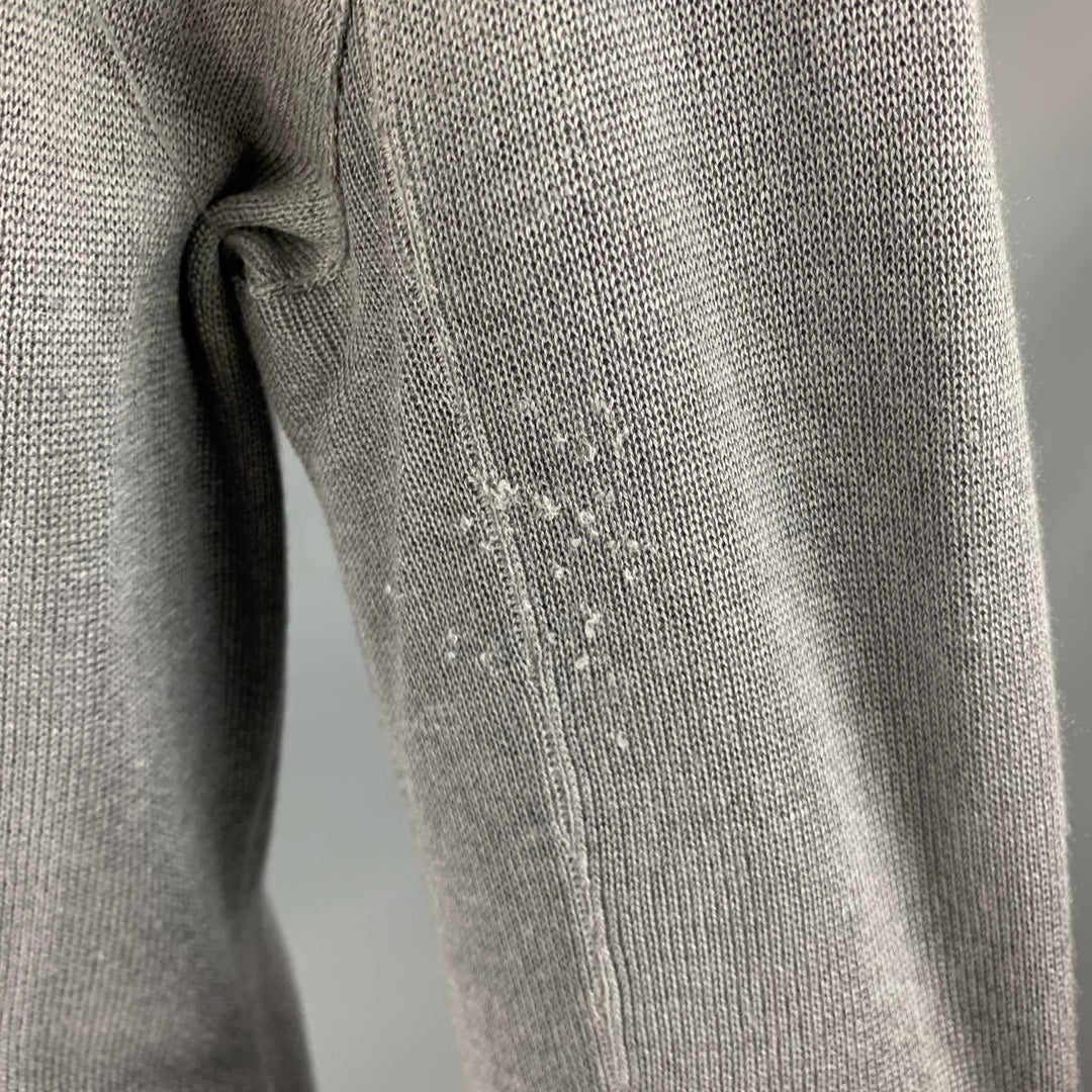 JOHN VARVATOS Size M Grey Silk Cashmere 2 Pockets Cardigan