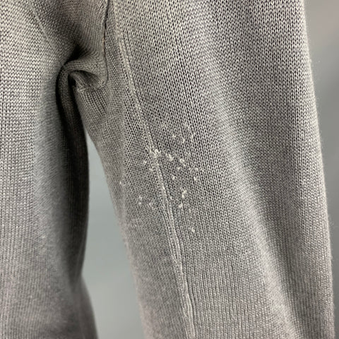 JOHN VARVATOS Size M Grey Silk Cashmere 2 Pockets Cardigan