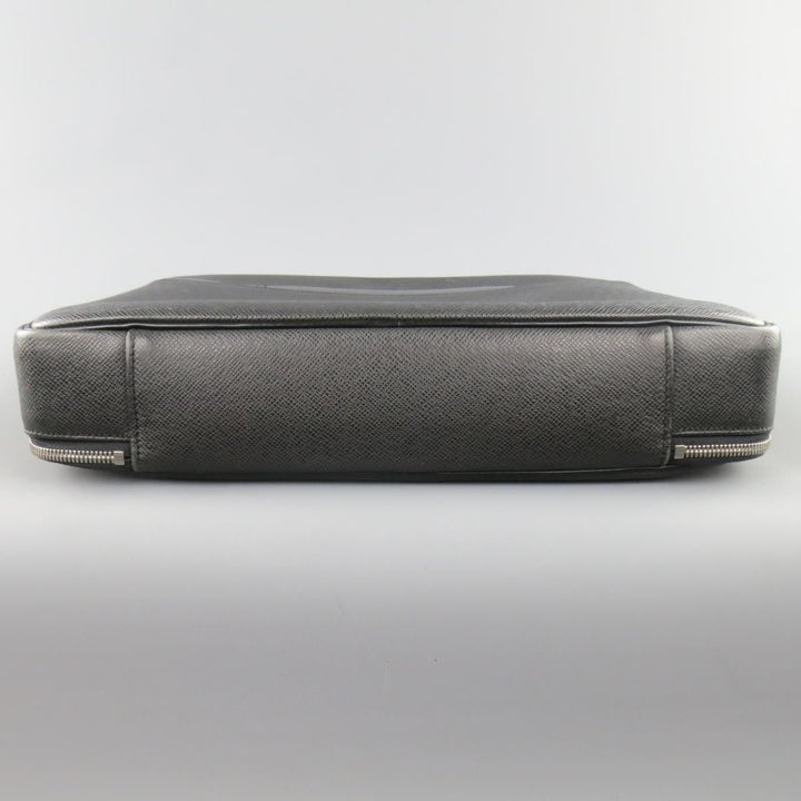 LOUIS VUITTON Black Leather ODESSA ARDOISE Computer Briefcase Bag