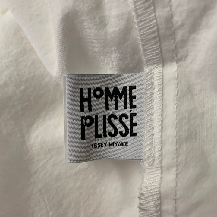 ISSEY MIYAKE Size L White Cotton Nehru Collar Shirt