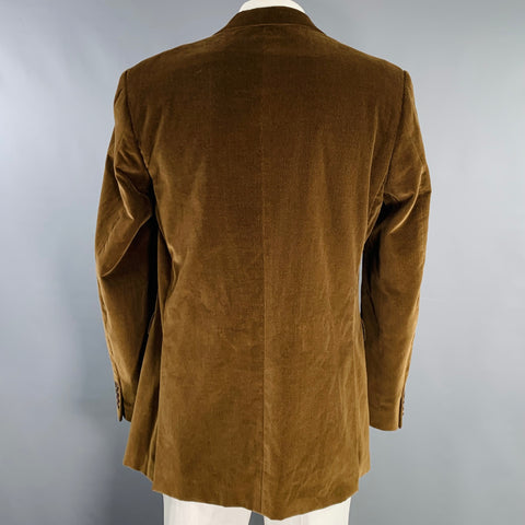GIVENCHY Size 42 Brown Corduroy Cotton Notch Lapel Sport Coat