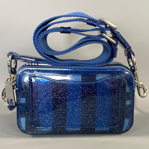 MARC JACOBS SS2019 Blue Silver Glitter PVC Shoulder Bag