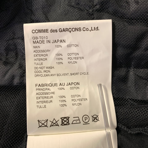 COMME des GARCONS Size XS Black Cotton Deconstructed Mesh T Shirt