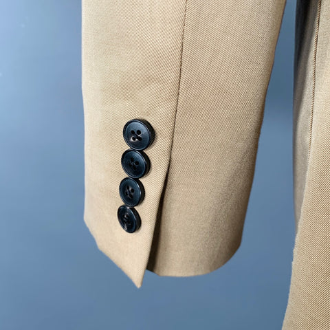 BOGLIOLI Size 44 Beige Wool Cotton Single Breasted Sport Coat