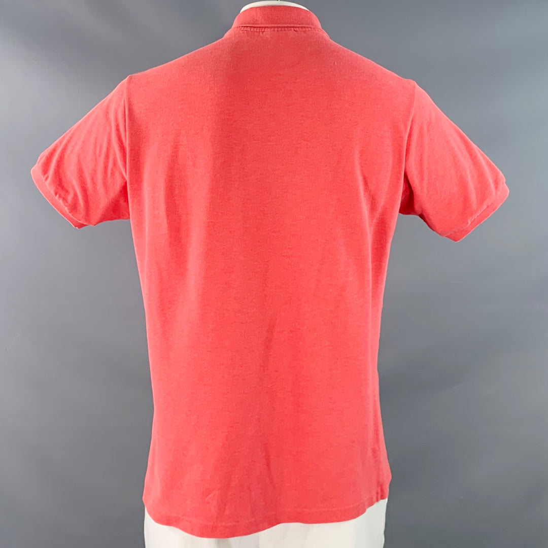 LACOSTE Size XL Red Coral Cotton Short Sleeve Polo