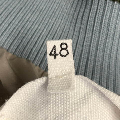 MAISON MARGIELA Size S Blue Grey Contrast Trim Satin Bomber Jacket
