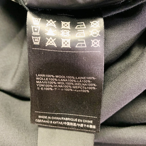 JOHN RICHMOND Size 34 Black Wool Flat Front Dress Pants