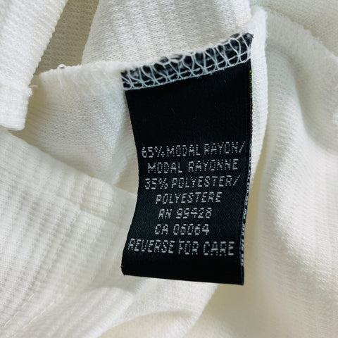 BUGATCHI UOMO Size M White Textured Modal Blend Buttoned Polo