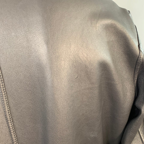 BALLY Size 42 Black Suede Leather Reversible Bomber Jacket