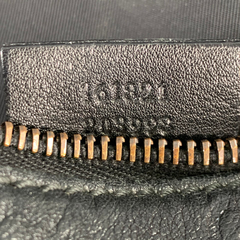 GUCCI Guccissima Black Embossed Nylon Leather Messenger Bag