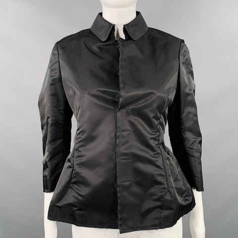 COMME des GARCONS Size M Black Nylon Asymmetrical Jacket Blazer