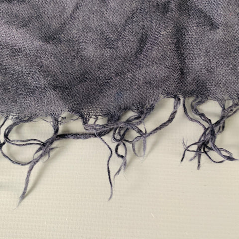 JOHN VARVATOS Navy Wrinkled Viscose Blend Scarf