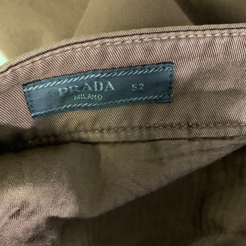 PRADA Size 36 Brown Cotton Zip Fly Casual Pants